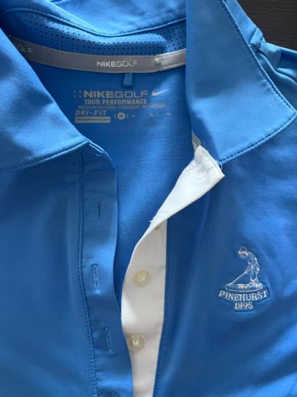 NIKE Golf Tour Performance Dri-FIT "Pinehurst" Sleeveless Polo Shirt M